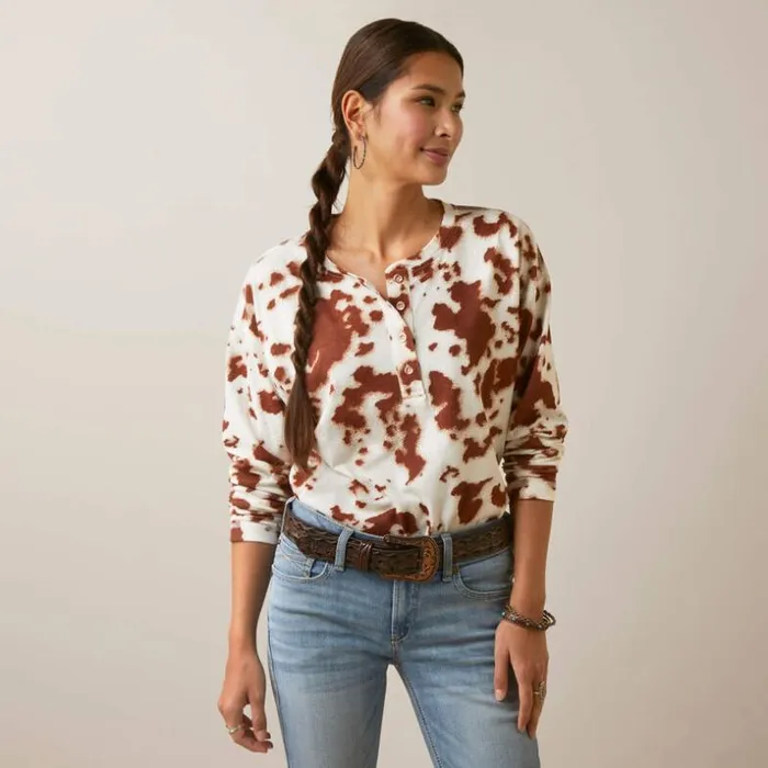 TShirts and Tops Women Ariat Relaxed Henley Top Paint