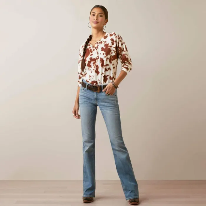 TShirts and Tops Women Ariat Relaxed Henley Top Paint TShirts and Tops Women Ariat Relaxed Henley Top Paint