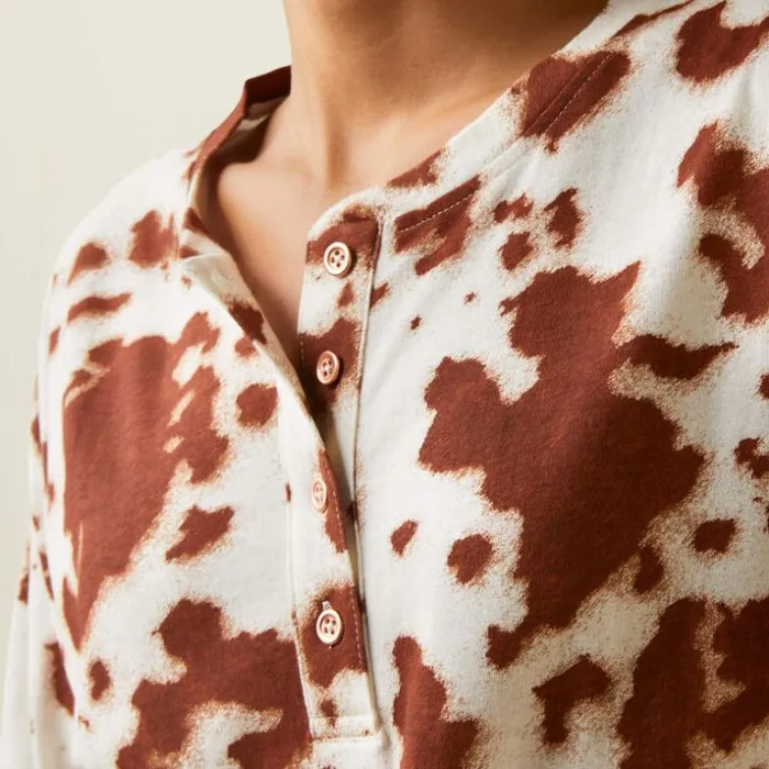 TShirts and Tops Women Ariat Relaxed Henley Top Paint TShirts and Tops Women Ariat Relaxed Henley Top Paint