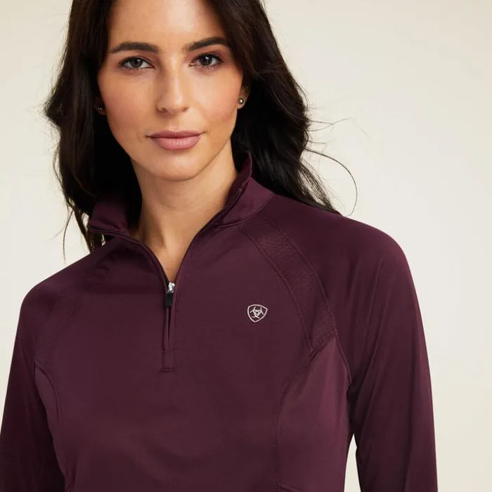 TShirts and Tops Women Ariat Sunstopper 20 14 Zip Baselayer Mulberry TShirts and Tops Women Ariat Sunstopper 20 14 Zip Baselayer Mulberry