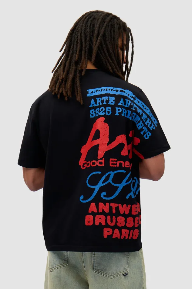 Tshirts Men Arte Antwerp Tshirt imprim latral Noir
