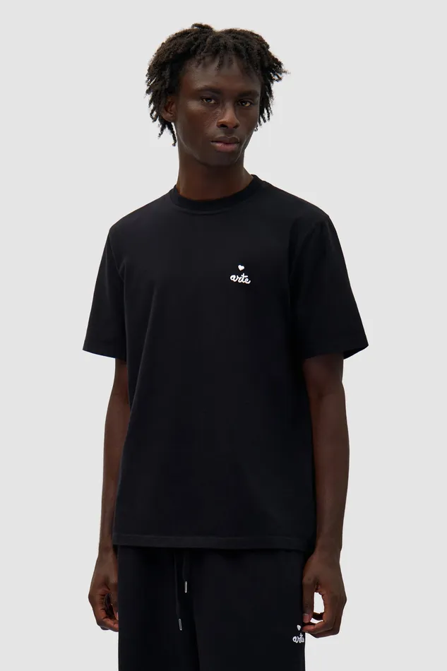 Tshirts Men Tshirt avec logo en forme de cur Noir Arte Antwerp