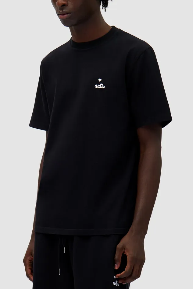 Tshirts Men Tshirt avec logo en forme de cur Noir Arte Antwerp