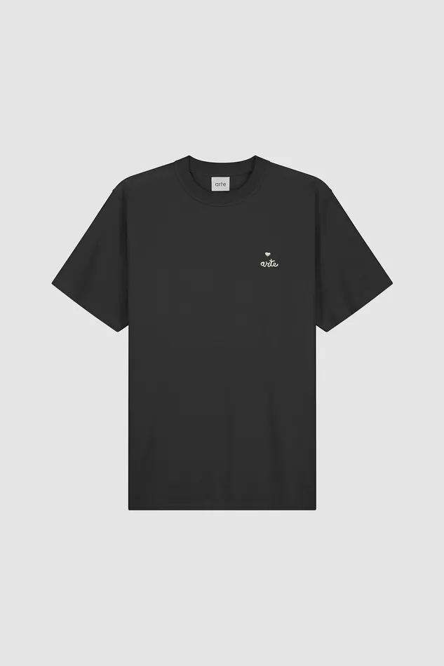 Tshirts Men Tshirt avec logo en forme de cur Noir Arte Antwerp