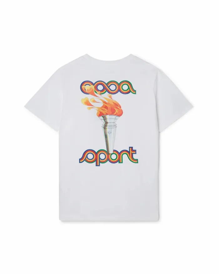 TShirts MenWomen Casablanca Paris La Flamme Du Sport TShirt