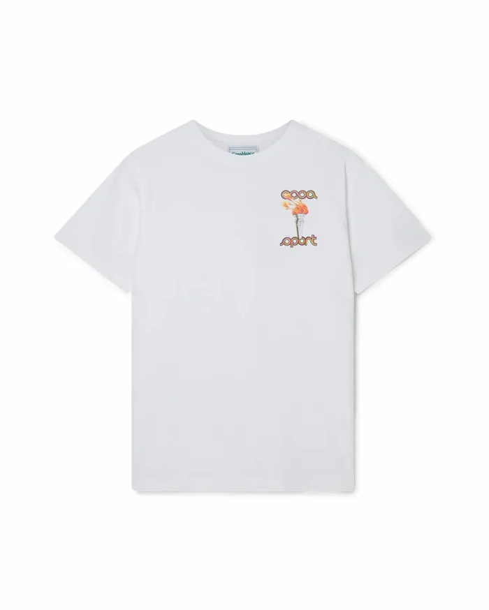 TShirts MenWomen Casablanca Paris La Flamme Du Sport TShirt TShirts MenWomen Casablanca Paris La Flamme Du Sport TShirt