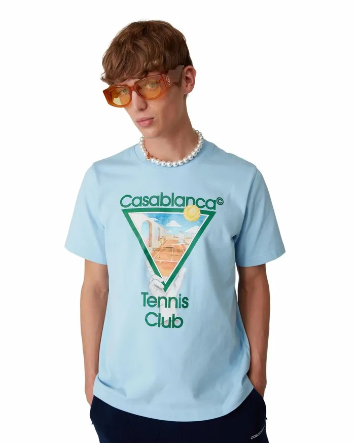 TShirts MenWomen Casablanca Paris Metaphysical Tennis Icon TShirt
