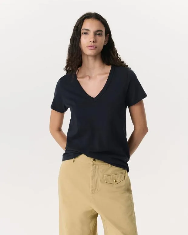 TShirts rag and bone Women The Slub Vee BlackBright White