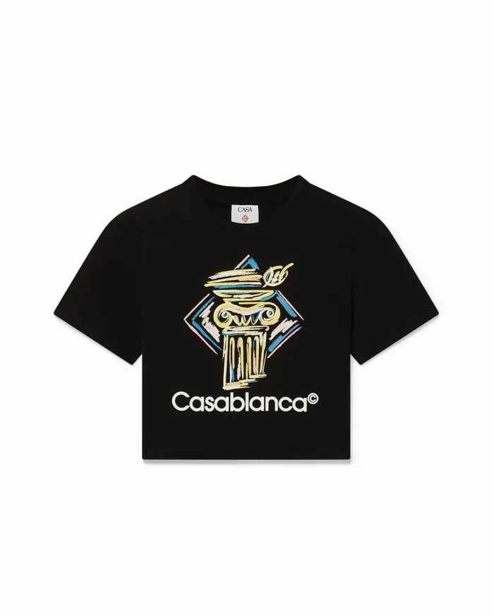 TShirts Women Casablanca Paris Diamond Column Baby TShirt