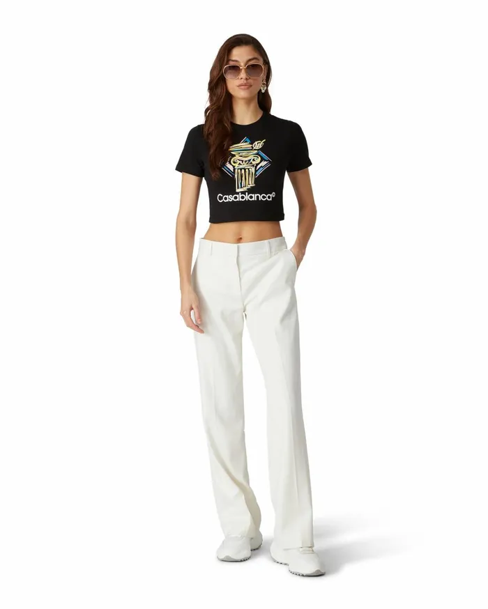 TShirts Women Casablanca Paris Diamond Column Baby TShirt TShirts Women Casablanca Paris Diamond Column Baby TShirt