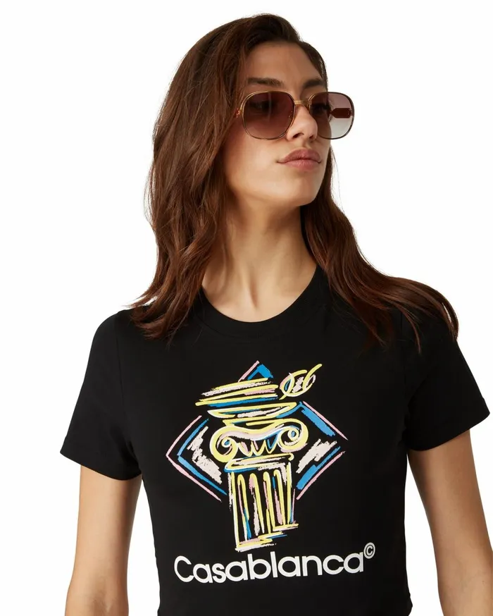 TShirts Women Casablanca Paris Diamond Column Baby TShirt TShirts Women Casablanca Paris Diamond Column Baby TShirt
