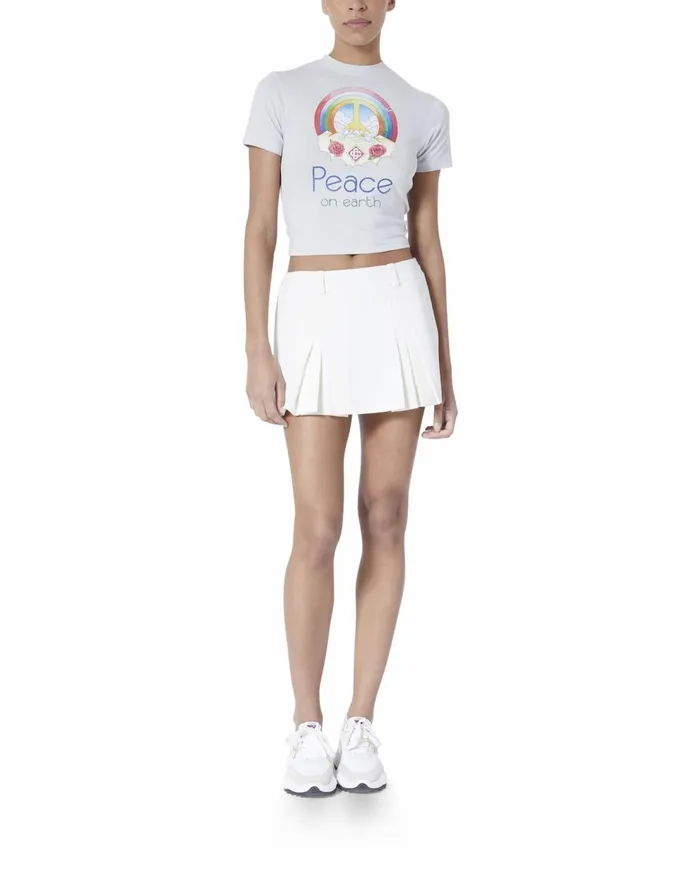 TShirts Women Casablanca Paris Peace On Earth Cropped TShirt