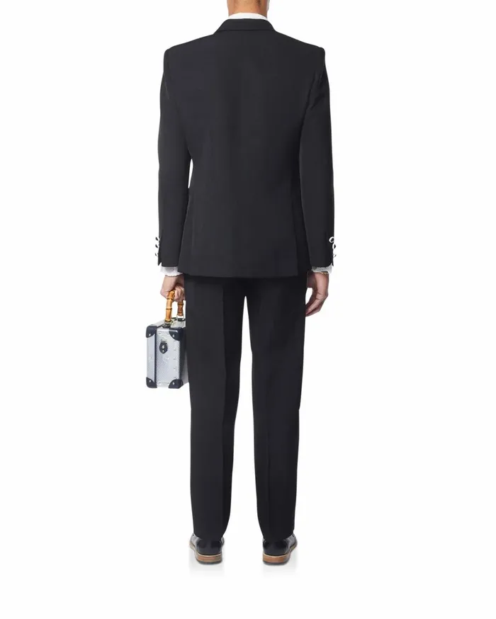 Tailoring Men Casablanca Paris Black Contrast Lapel Double Breasted Blazer