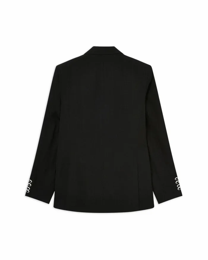 Tailoring Men Casablanca Paris Black Contrast Lapel Double Breasted Blazer