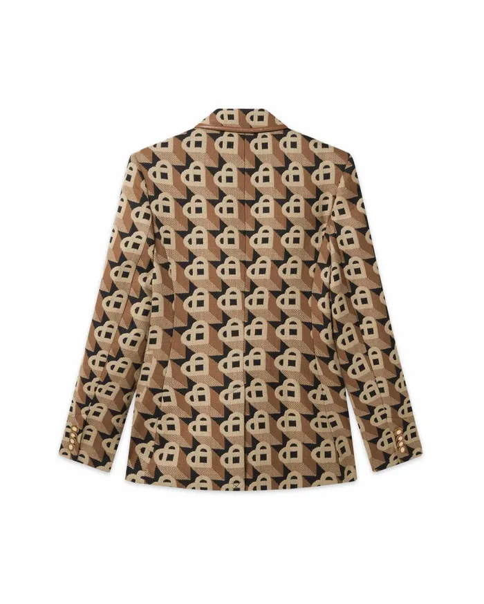 Tailoring Women Casablanca Paris Heart Jacquard Single Breasted Jacket Tailoring Women Casablanca Paris Heart Jacquard Single Breasted Jacket