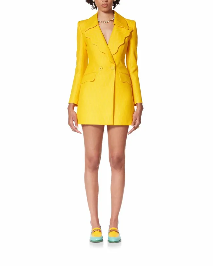 Tailoring Women Casablanca Paris Yellow Wave Dress