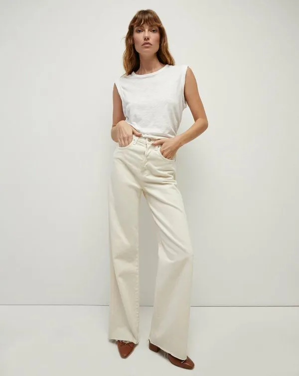 Taylor WideLeg Jean Ecru Women Veronica Beard Jeans