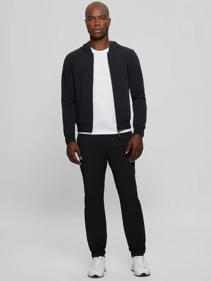 Tech Hooded Sweater Black Men Hoodies and Sweaters GUESS