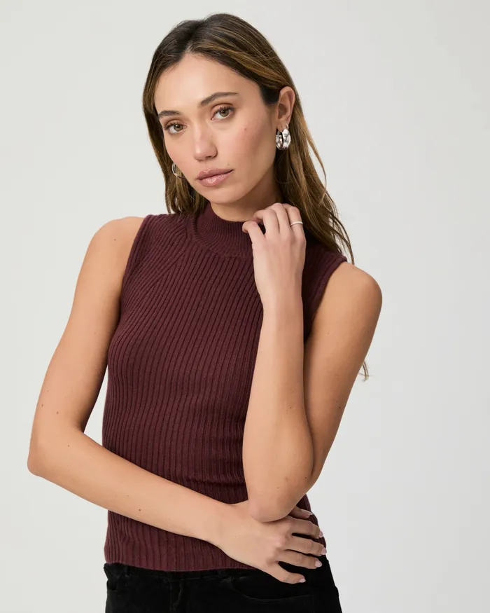 Tees and Tanks PAIGE Women Fidelia Tank 8211 Oxblood