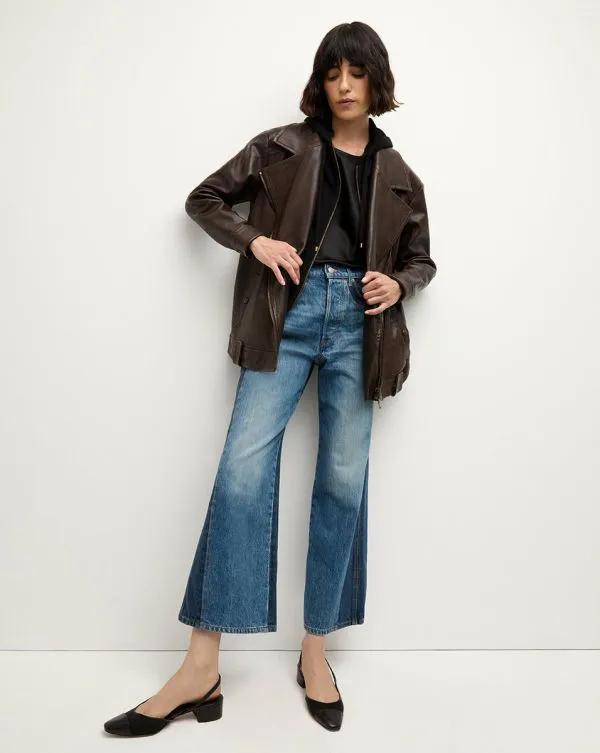 Thandie Leather Dickey Jacket Dark Chocolate Women Veronica Beard Jackets and Outerwear Thandie Leather Dickey Jacket Dark Chocolate Women Veronica Beard Jackets and Outerwear