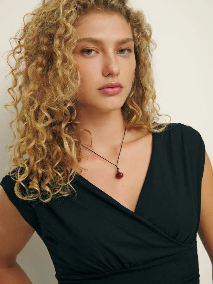 The Reformation Amelia Knit Top Black 8211 Clothing