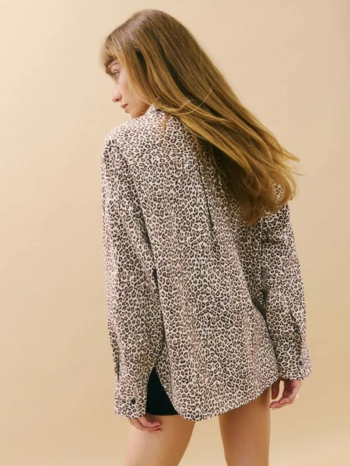 The Reformation Andy Oversized Shirt Mini Leo 8211 Clothing