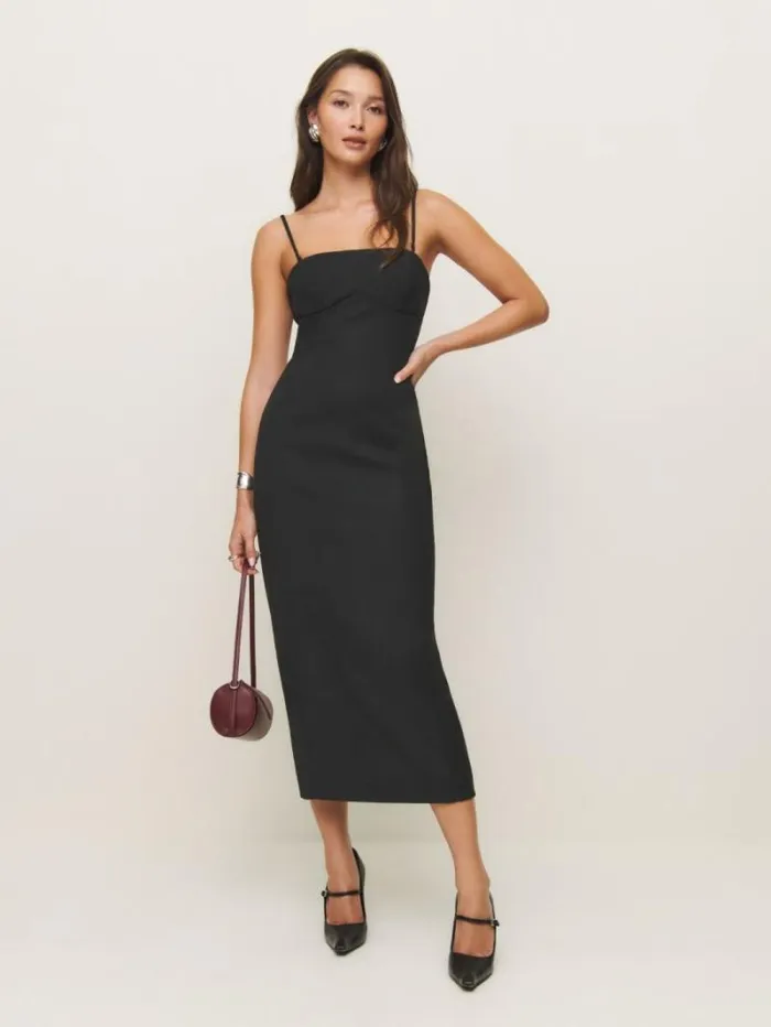 The Reformation Angelo Dress Black 8211 Clothing