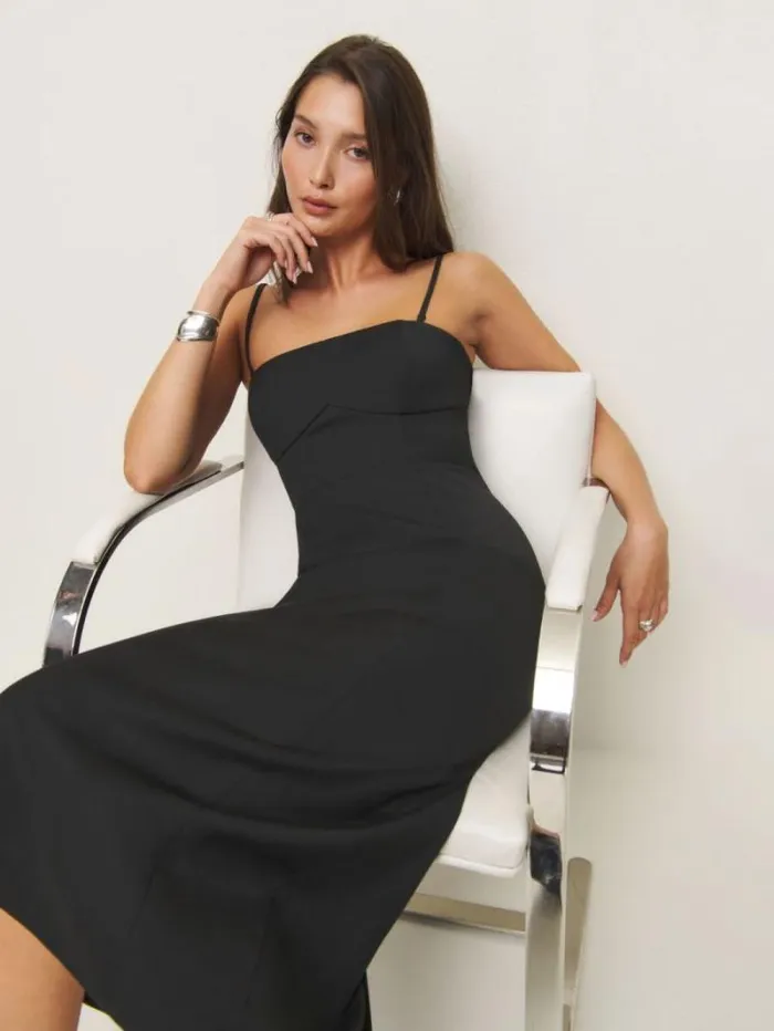 The Reformation Angelo Dress Black 8211 Clothing