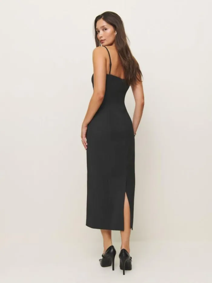 The Reformation Angelo Dress Black 8211 Clothing
