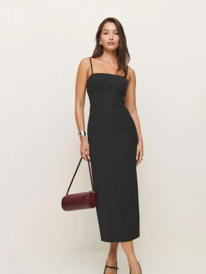 The Reformation Angelo Dress Black 8211 Clothing