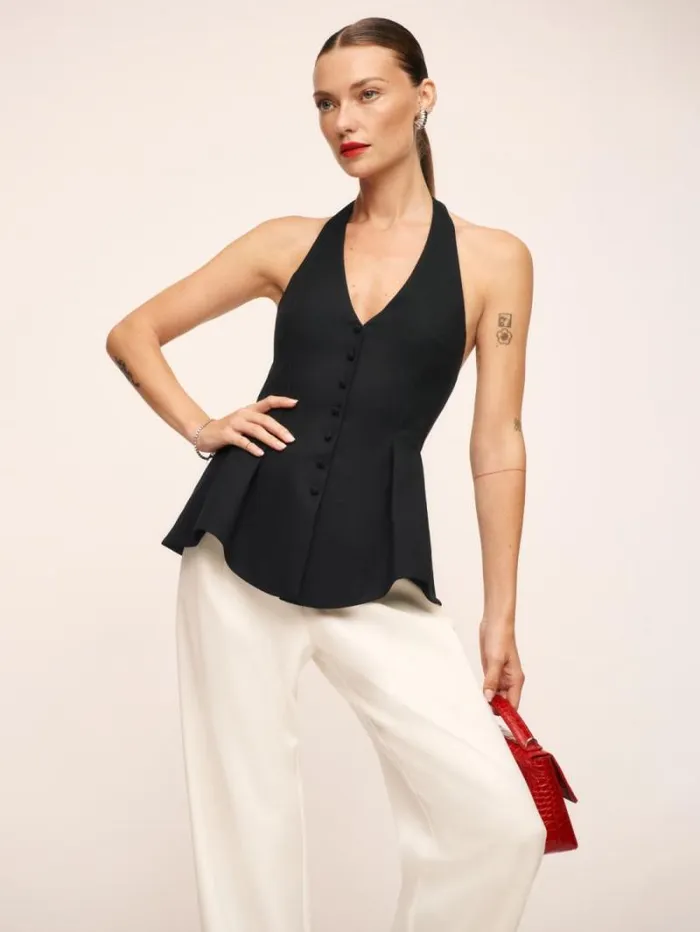 The Reformation Auli Top Black 8211 Clothing