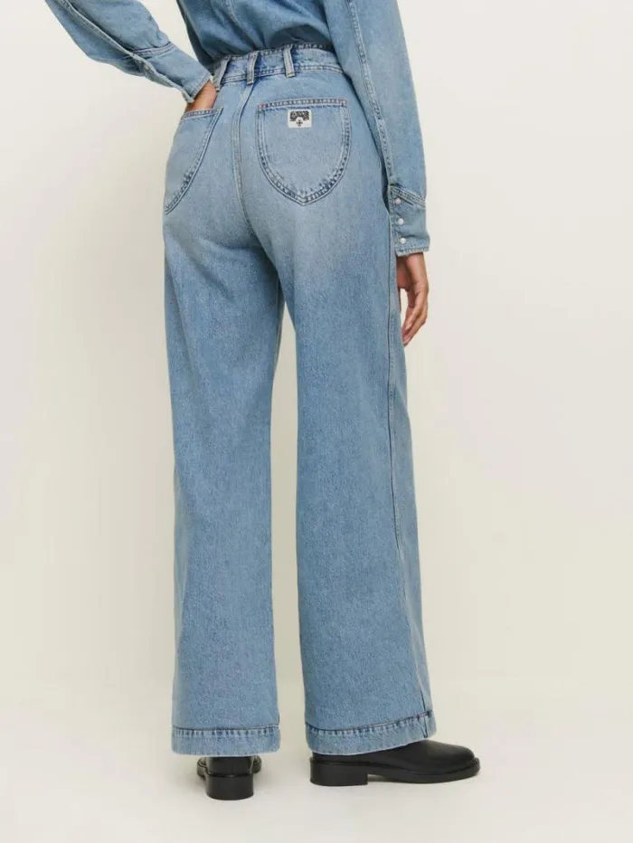 The Reformation Austin Ultra High Rise Wide Leg Jeans Sanders 8211 Clothing