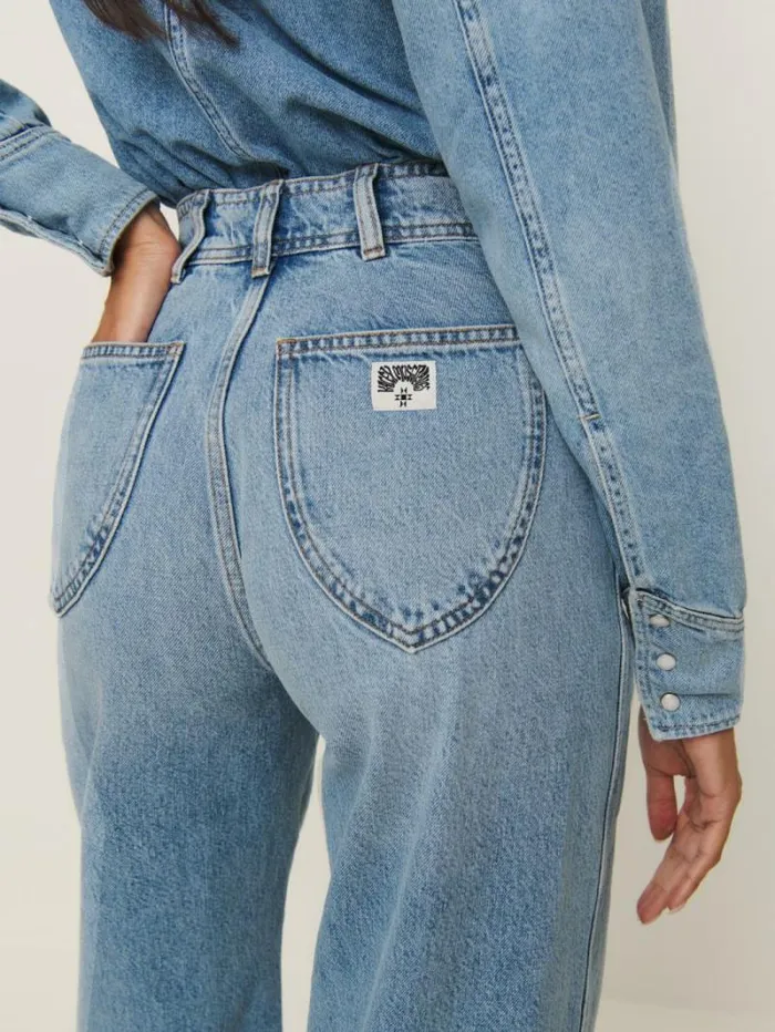The Reformation Austin Ultra High Rise Wide Leg Jeans Sanders 8211 Clothing