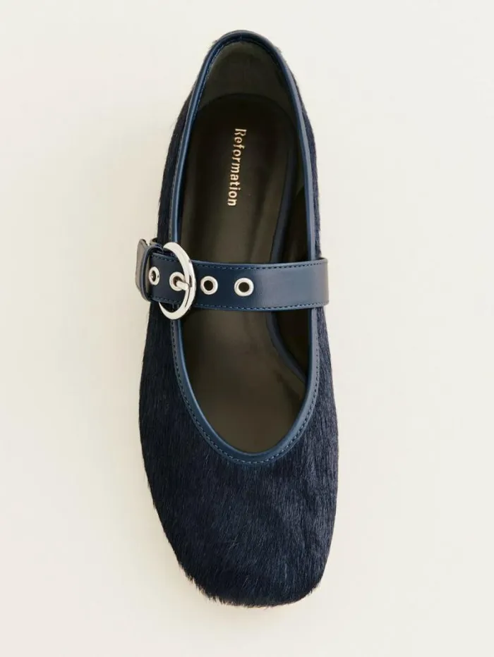 The Reformation Bethany Ballet Flat After Hours Haircalf 8211 Shoes