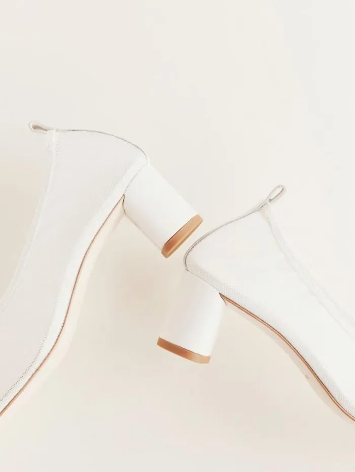 The Reformation Betsy Pump White Mesh 8211 Shoes