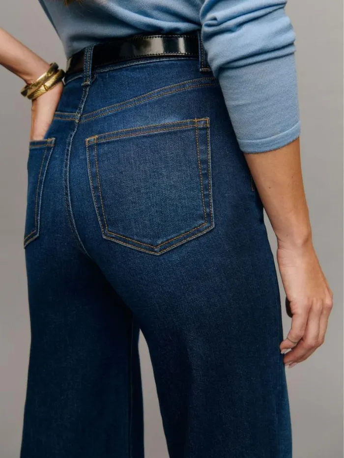 The Reformation Bex Super Stretch High Rise Wide Leg Jeans Wheeler 8211 Clothing