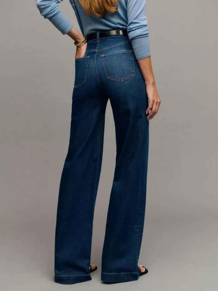 The Reformation Bex Super Stretch High Rise Wide Leg Jeans Wheeler 8211 Clothing