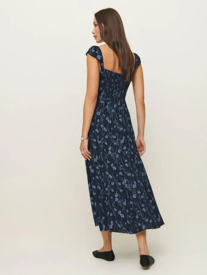 The Reformation Bryson Dress Georgia Blue 8211 Clothing