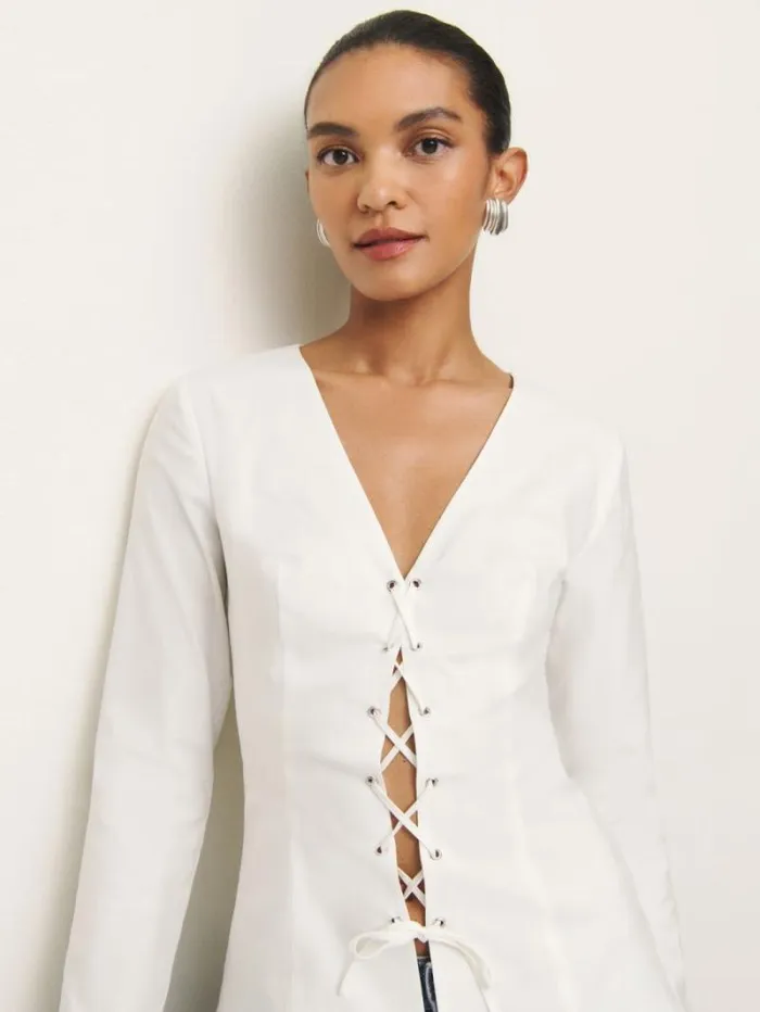 The Reformation Caci Top White 8211 Clothing