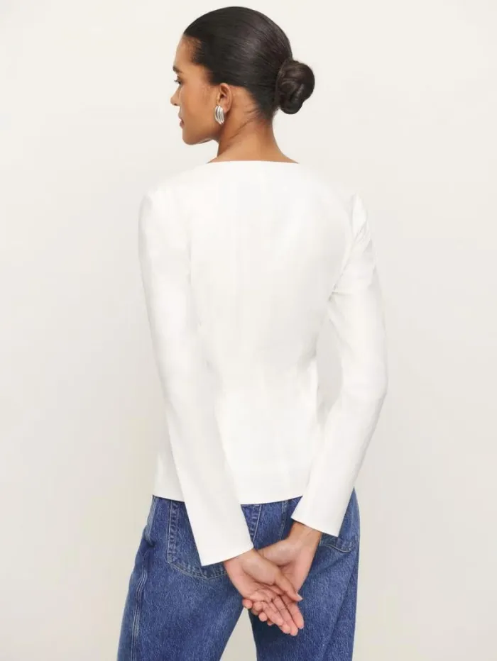 The Reformation Caci Top White 8211 Clothing