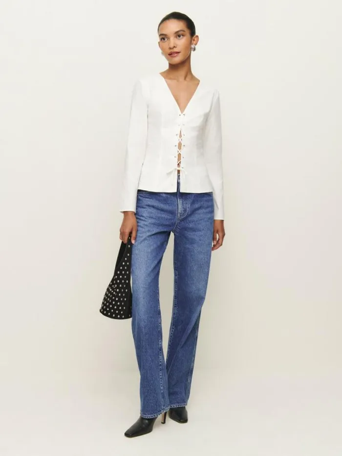 The Reformation Caci Top White 8211 Clothing