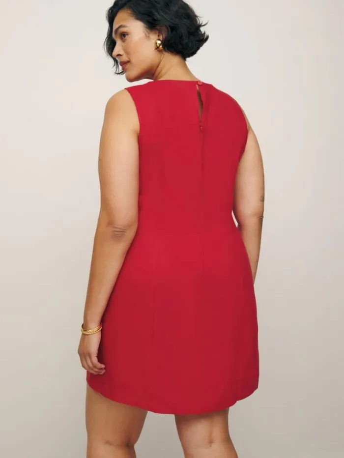 The Reformation Citron Linen Dress Es Cherry 8211 Clothing