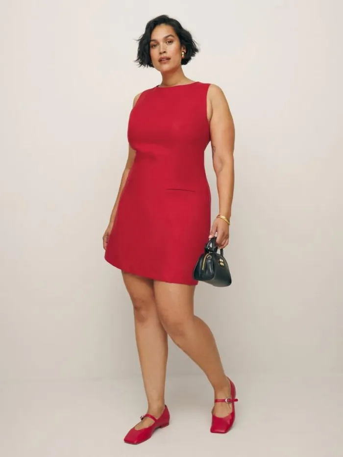 The Reformation Citron Linen Dress Es Cherry 8211 Clothing