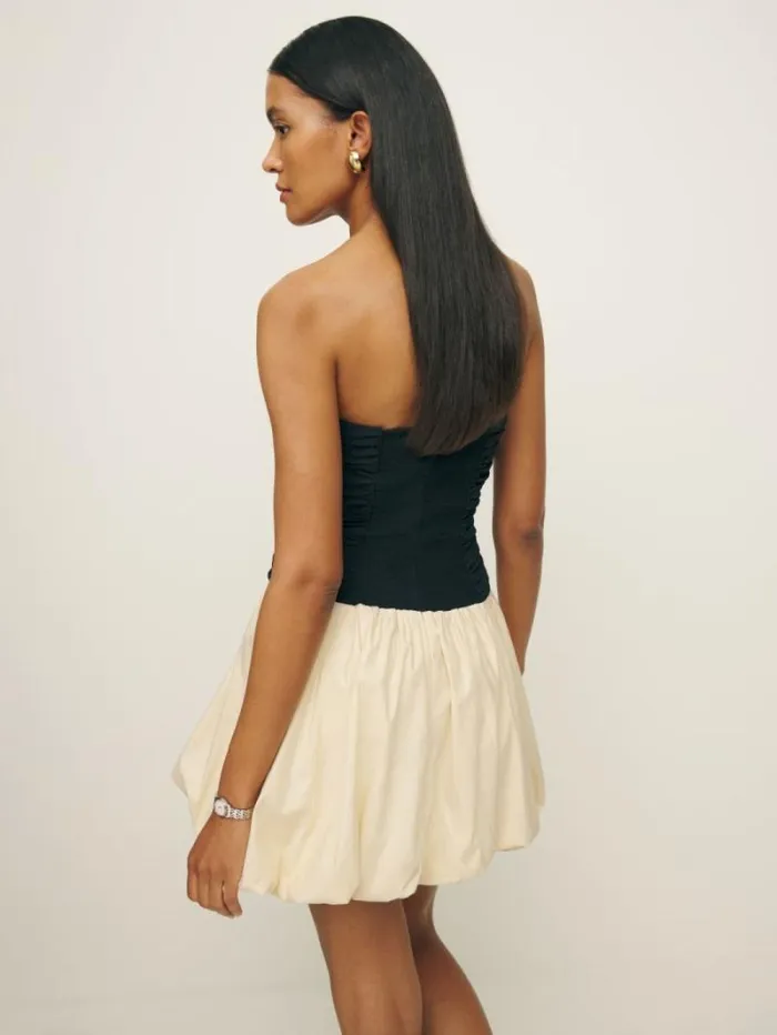The Reformation Clea Dress Black And Sugar 8211 Clothing