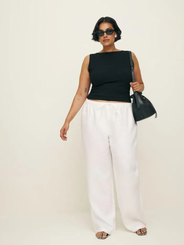 The Reformation Dusk Knit Top Es Black 8211 Clothing