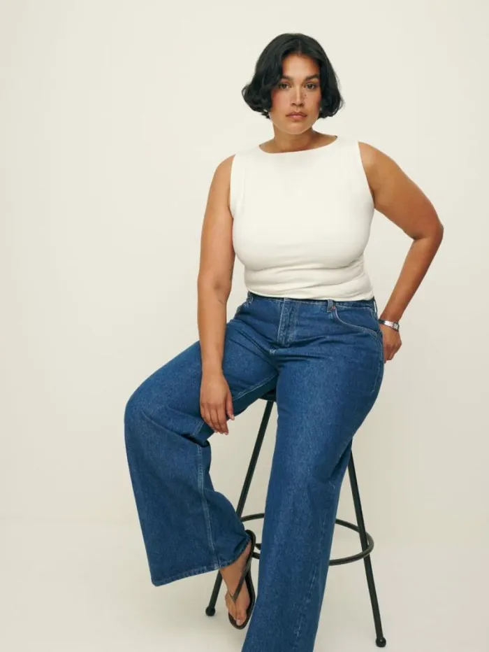 The Reformation Dusk Knit Top Es Fior Di Latte 8211 Clothing