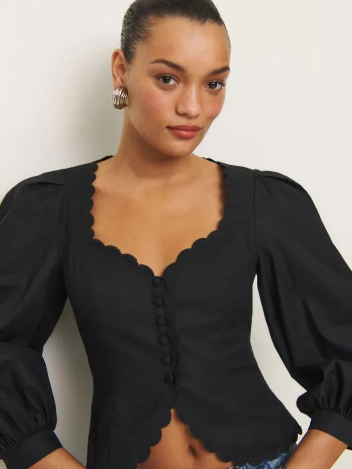 The Reformation Elianna Top Black 8211 Clothing