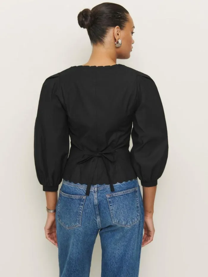 The Reformation Elianna Top Black 8211 Clothing