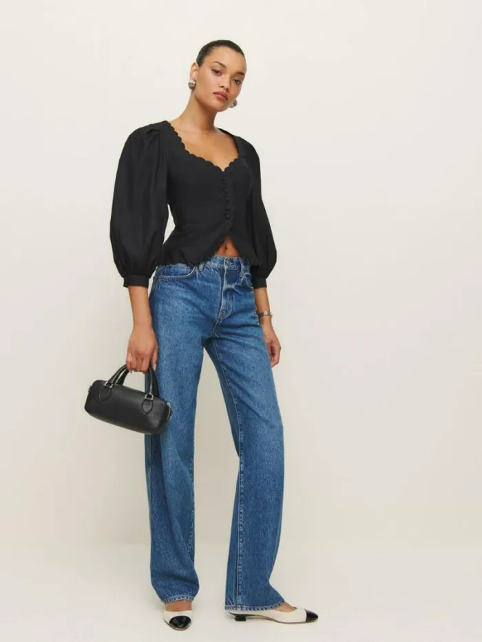 The Reformation Elianna Top Black 8211 Clothing