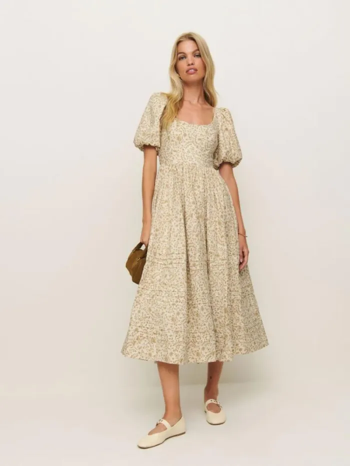 The Reformation Everlyn Dress Hermes 8211 Clothing
